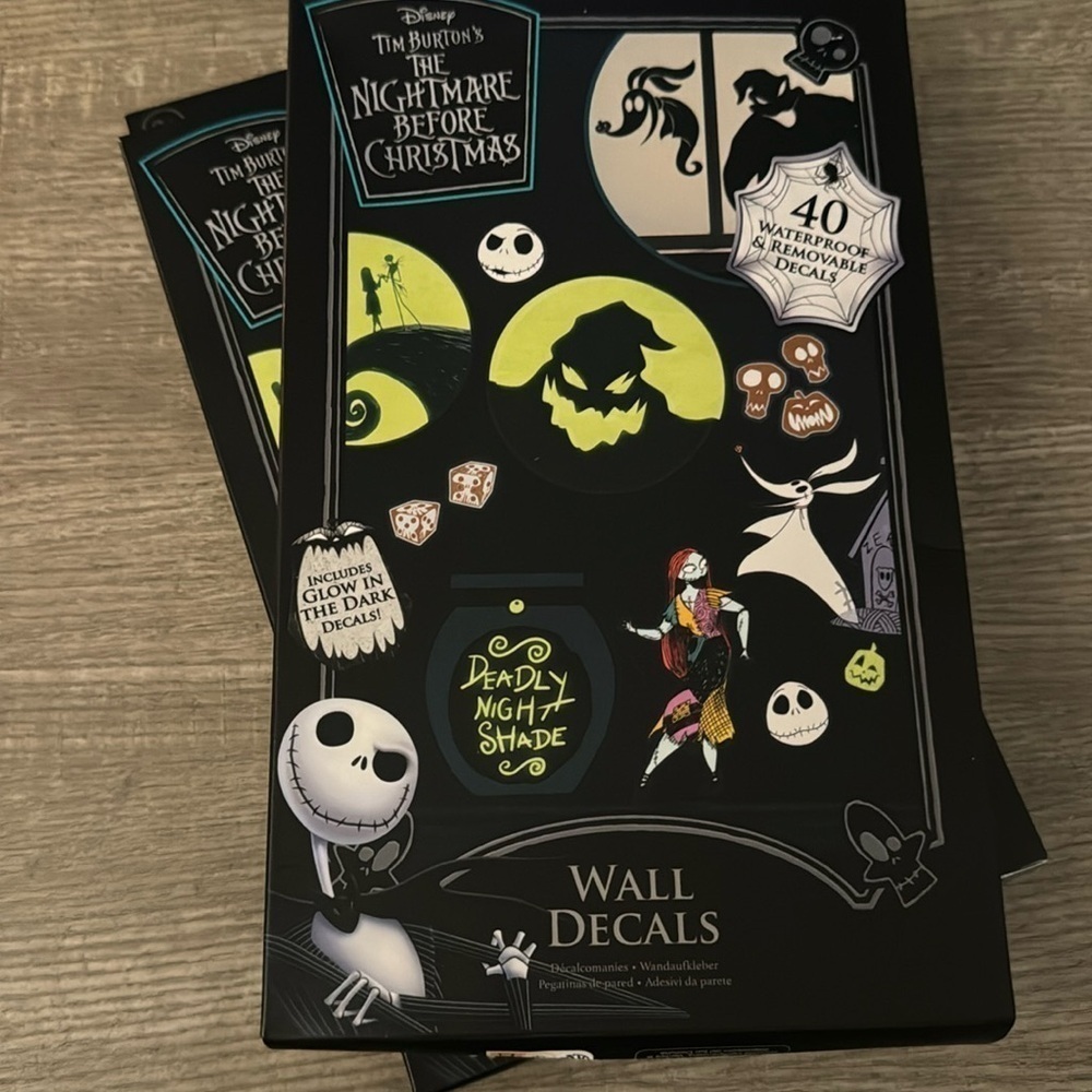 Tim Burton's the nightmare before Christmas wall decals deadly nightshade